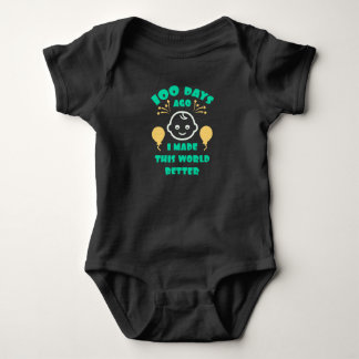 Baby's 100 Days Celebration |100th Day Baby Shower Bodysuit