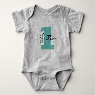 Baby's 1st Birthday custom name bodysuit