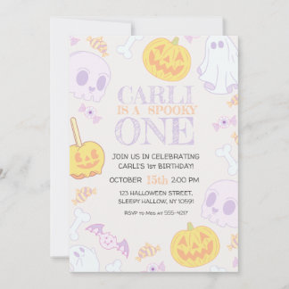 Baby's 1st Birthday Halloween Party Invitation