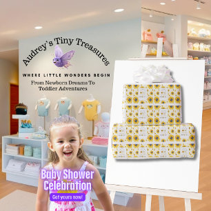 Baby's 1st Birthday - Our Little Sunflower  Wrapping Paper