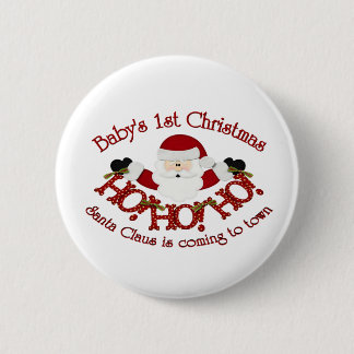 Babys 1st Christmas 2 Inch Round Button