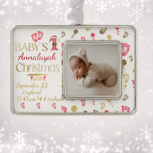 Baby's 1st Christmas Birth Stats Keepsake |