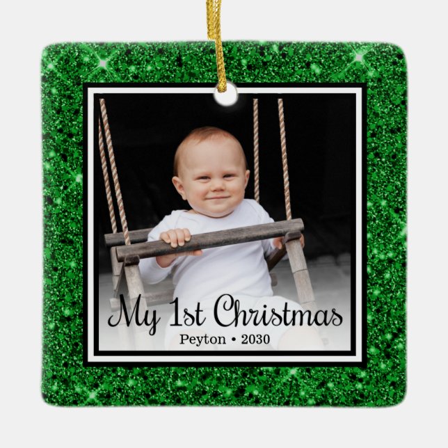 Baby's 1st Christmas Ceramic Ornament (Front)