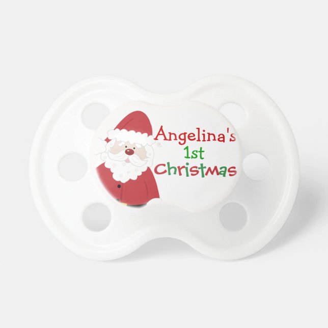 Baby's 1st Christmas Customizable Pacifier (Front)