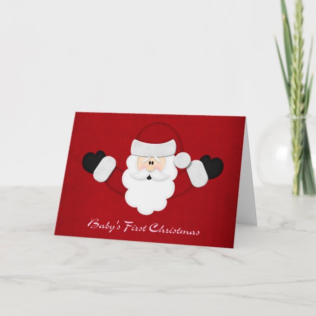 Babys 1st Christmas Holiday Card (Front)