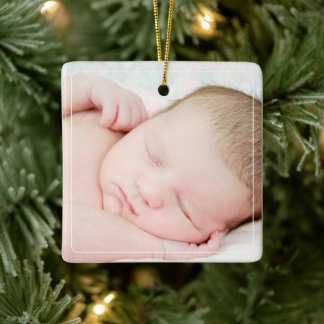 Baby's 1st Christmas Personalized Photo | Ceramic Ornament