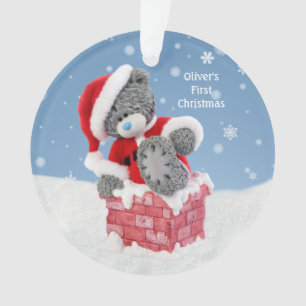 Baby's 1st Christmas, Santa Teddy Bear Ornament