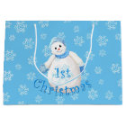 Baby's 1st Christmas Snowman and Snowflakes