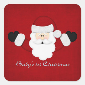 Babys 1st Christmas Square Sticker