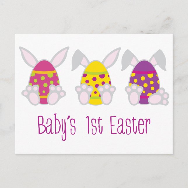 Babys 1st Easter Postcard (Front)