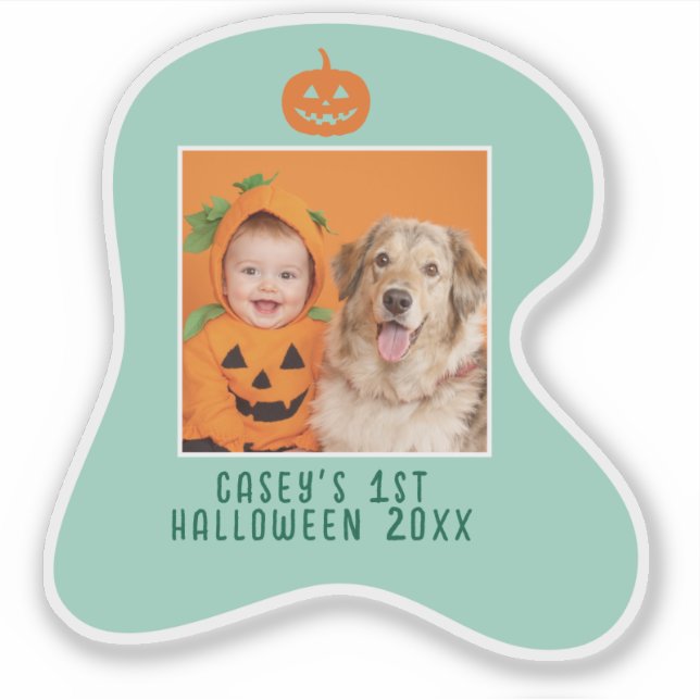 Baby's 1st Halloween Personalized Photo Name Year (Front)