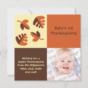 Baby's 1st Thanksgiving Flat Photo Greeting Card