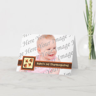 Baby's 1st Thanksgiving Photo Folded Greeting Card