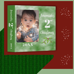 Baby's 2nd Christmas One Photo 1.5" Memory Album Binder