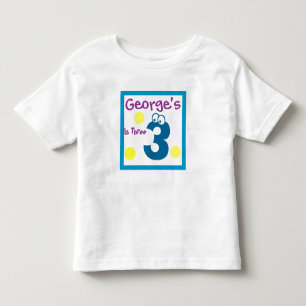 baby's 3rd Birthday, baby's third Toddler T-shirt