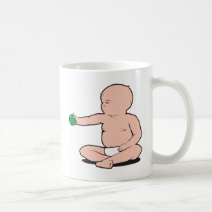 BABY'S ARM HOLDING APPLE COFFEE MUG