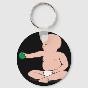 BABY'S ARM HOLDING APPLE KEYCHAIN
