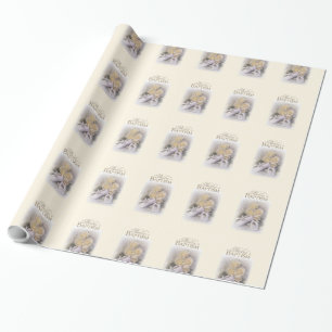 Baby's Baptism Neutral, Customizable Name, Liam Wrapping Paper