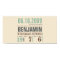 Baby's Birth Date Details Poster - Sand & Sea