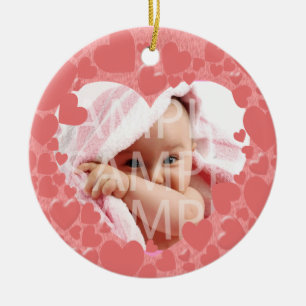 Baby's birth record ceramic ornament