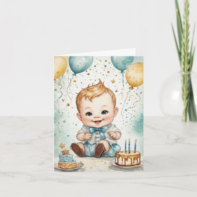Baby's Birthday Joy  Card (Front)