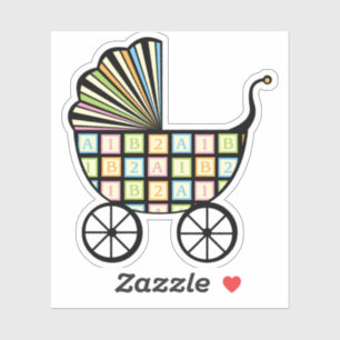Baby's Blocks Stroller Contour Sticker