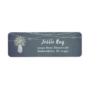 Baby's Breath Chalk B Grey & String Light Address