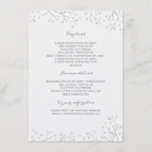 Baby's Breath Elegant Wedding Details Enclosure Card