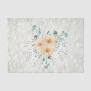  Baby's Breath, Eucalyptus & Champagne Pansies  Tissue Paper