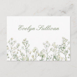 Baby's Breath Flat Place Card