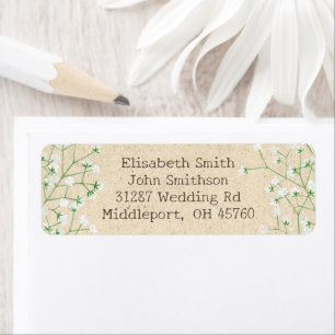 Babys Breath Floral Rustic Boho Cute Return Adress