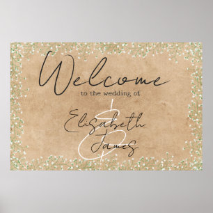Baby's Breath Floral Rustic & Boho Wedding Welcome Poster