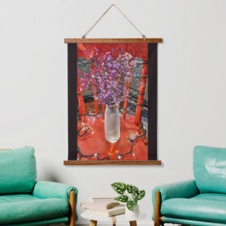 Baby's Breath Flowers Hanging Tapestry