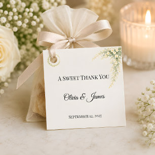 Baby's Breath Gold Favour Tags