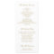 Baby's Breath Gold Floral Wedding Programs