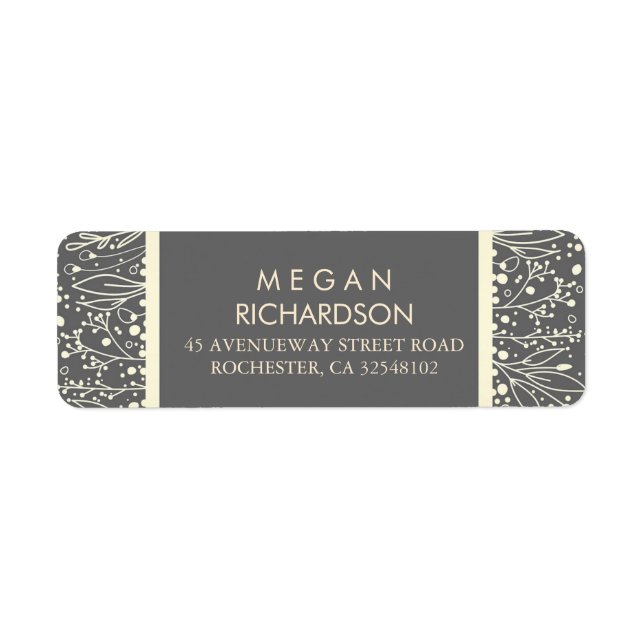 Baby's Breath Gold Frame Floral Wedding (Front)