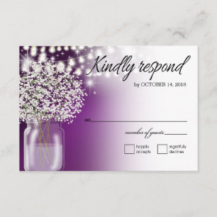 Baby's Breath Mason Jar String Lights RSVP purple
