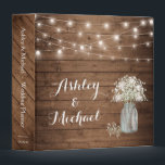 Baby's Breath Mason Jar String Lights Wedding Binder<br><div class="desc">Baby's Breath Mason Jar String Lights Wedding Planner Binder. 
(1) For further customization,  please click the "customize further" link and use our design tool to modify this template. 
(2) If you need help or matching items,  please contact me.</div>