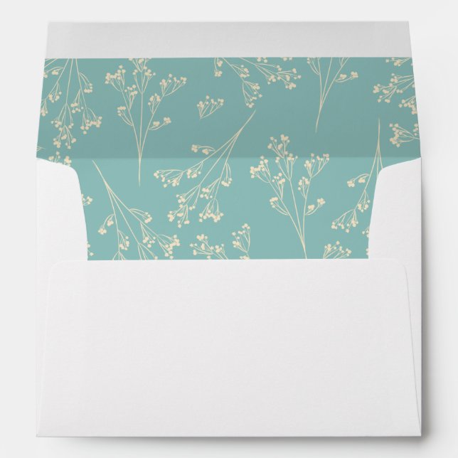 Baby's Breath Silhouette Lining Envelopes (Back (Bottom))