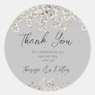 Baby's Breath Thank You Favour Sticker