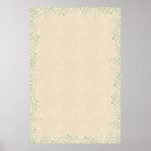 Baby's Breath Wedding Boho Template To Personalize Poster