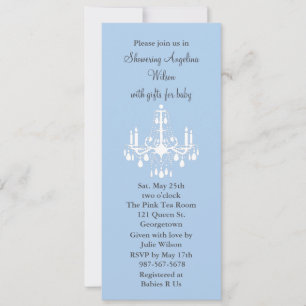 Baby's Chandelier (blue) Invitation