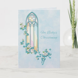 Baby's Christening Card with Poem
