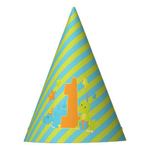 Baby's First Birthday   Dinosaur T-Rex Stegosaurus Party Hat