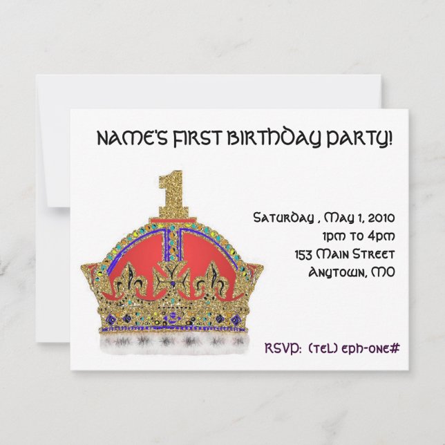 Baby's First Birthday Invitation (Front)