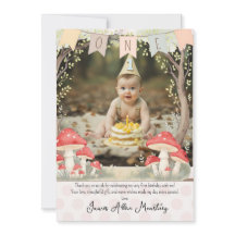 Baby's First Birthday Thank You Card