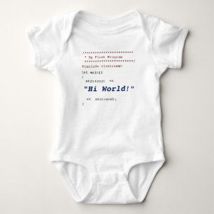 Baby's First C++ Program Baby Bodysuit