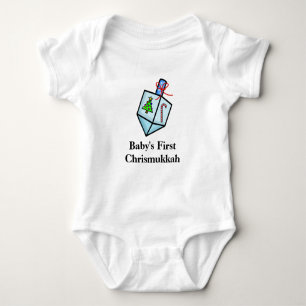 Baby's First Chrismukkah Dreidel Baby Shirt