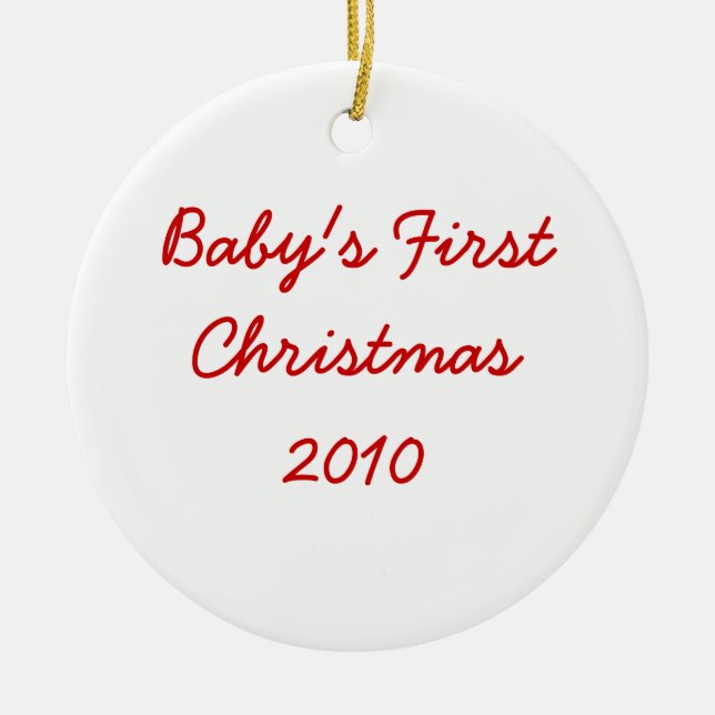 Baby's First Christmas 2010 Ceramic Ornament (Front)