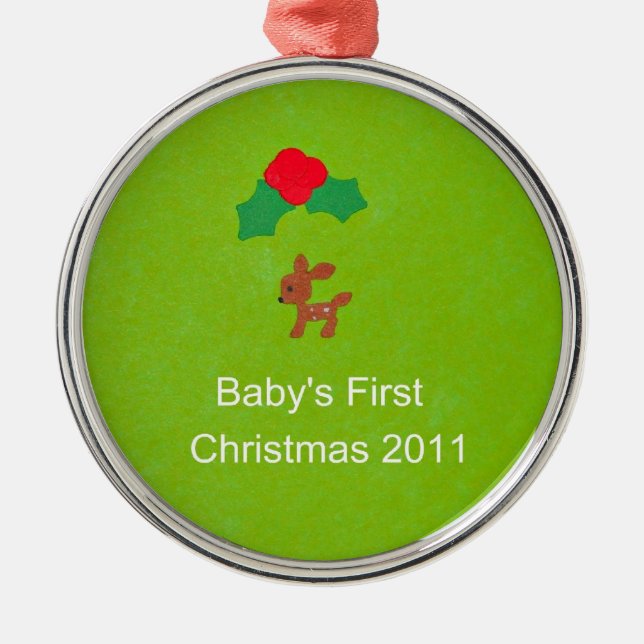 Baby's First Christmas 2011 Metal Ornament (Front)